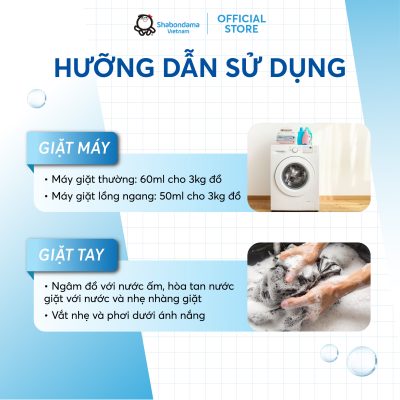 Nước giặt xả cho bé Shabondama